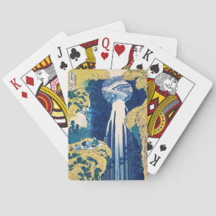 Katsushika Hokusai - Amida Falls Casinokort
