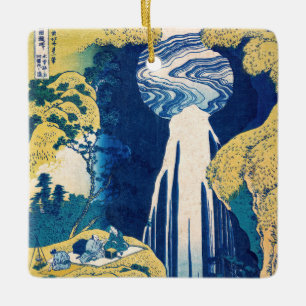 Katsushika Hokusai - Amida Falls Julgransprydnad Keramik