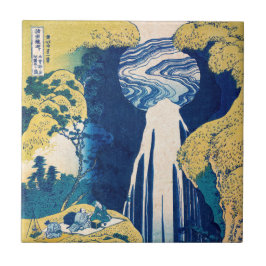 Katsushika Hokusai - Amida Falls Kakelplatta