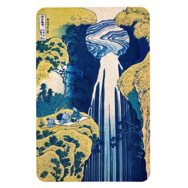Katsushika Hokusai - Amida Falls Magnet (Vertikal)