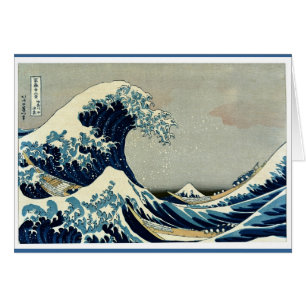 Katsushika Hokusai är Underbara vågen av Kanagawa Hälsningskort