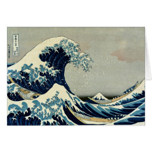 Katsushika Hokusai är Underbara vågen av Kanagawa Hälsningskort