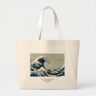 Katsushika Hokusai är Underbara vågen av Kanagawa Jumbo Tygkasse