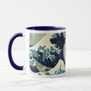 Katsushika Hokusai är Underbara vågen av Kanagawa Mugg