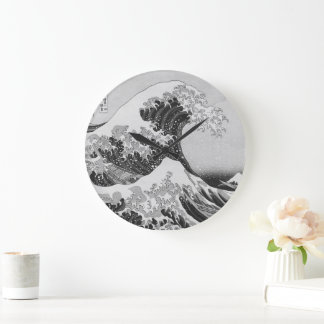 Katsushika Hokusai är Underbara vågen av Kanagawa  Stor Klocka