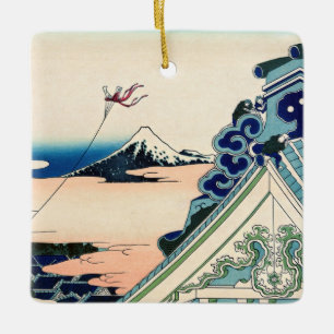 Katsushika Hokusai - Asakusa Honganji temple, Edo Julgransprydnad Keramik