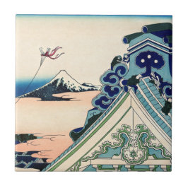 Katsushika Hokusai - Asakusa Honganji temple, Edo Kakelplatta