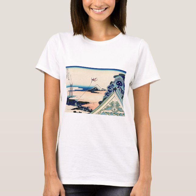 Katsushika Hokusai - Asakusa Honganji temple, Edo T Shirt (Framsida)