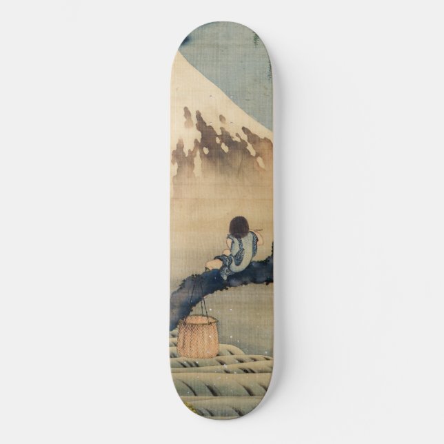 Katsushika Hokusai - Boy ViTuji Mini Skateboard Bräda 18,5 Cm (Framsida)