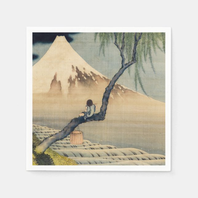 Katsushika Hokusai - Boy ViTuji Pappersservett (Framsidan)