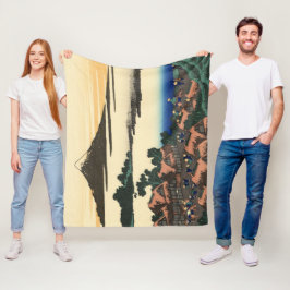 Katsushika Hokusai Dawn i Kai-provinsen Fleecefilt