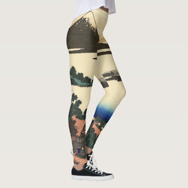 Katsushika Hokusai Dawn i Kai-provinsen Leggings (Höger)