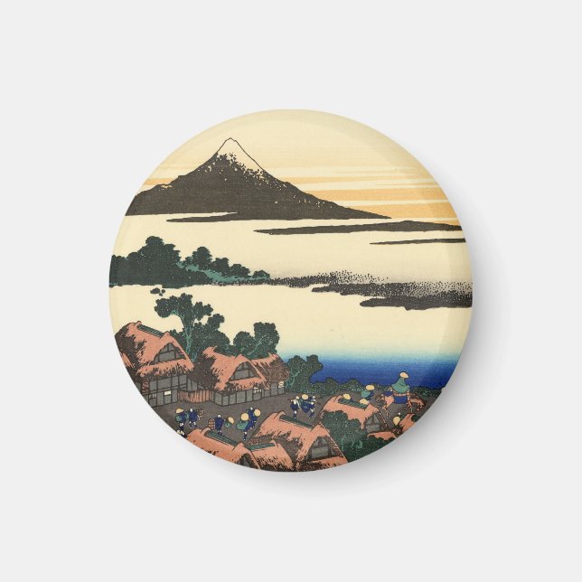 Katsushika Hokusai Dawn i Kai-provinsen Magnet (Framsidan)