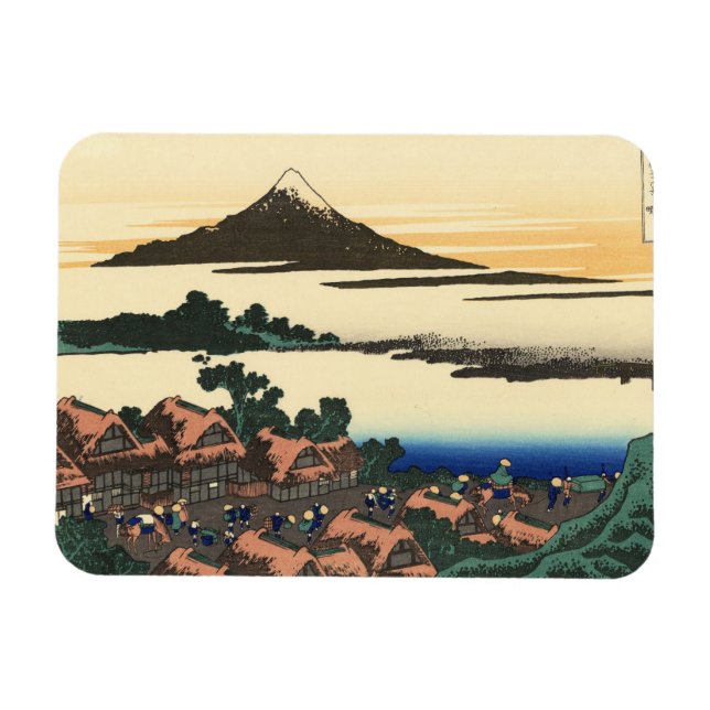 Katsushika Hokusai Dawn i Kai-provinsen Magnet (Horisontell)