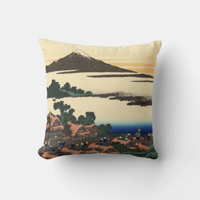 Katsushika Hokusai Dawn i Kai-provinsen Poster Kudde (Framsida)