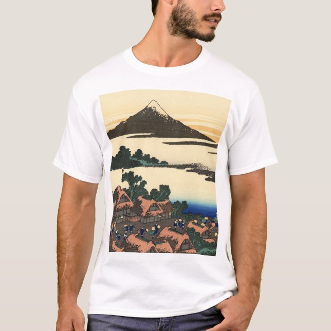 Katsushika Hokusai Dawn i Kai-provinsen T Shirt (Framsida)