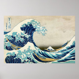 Katsushika Hokusai - Den stora vågen vid Kanagawa Poster
