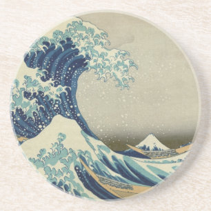 Katsushika Hokusai: Den stora vågen vid Kanagawa Underlägg Sandsten