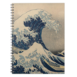 Katsushika Hokusai. Den Underbara vågen av Kanagaw Anteckningsbok