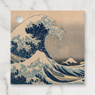 Katsushika Hokusai. Den Underbara vågen av Kanagaw Gåvor Etiketter