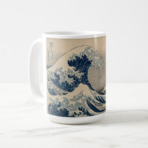 Katsushika Hokusai. Den Underbara vågen av Kanagaw Kaffemugg