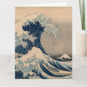 Katsushika Hokusai. Den Underbara vågen av Kanagaw Kort