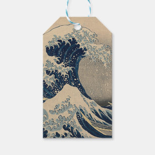 Katsushika Hokusai. Den Underbara vågen av Kanagaw Presentetikett