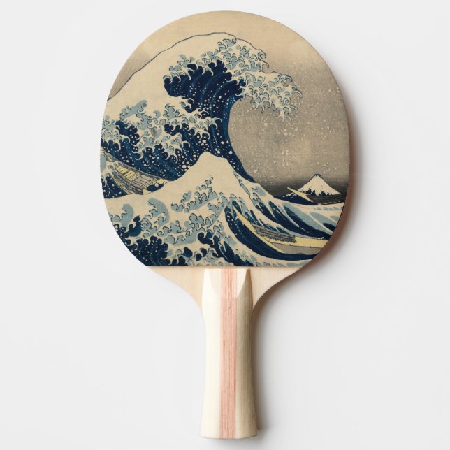 Katsushika Hokusai Den Underbara vågen av Kanagawa Pingisracket (Framsidan)