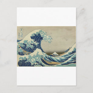 Katsushika Hokusai: Den Underbara vågen vid Kanaga Vykort