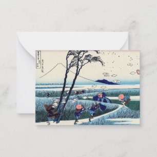 Katsushika Hokusai-Ejiri i Suruga-provinsen Anteckningskort