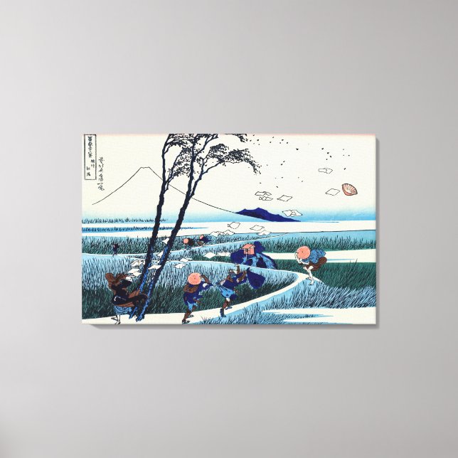 Katsushika Hokusai-Ejiri i Suruga-provinsen Canvastryck (Framsida)
