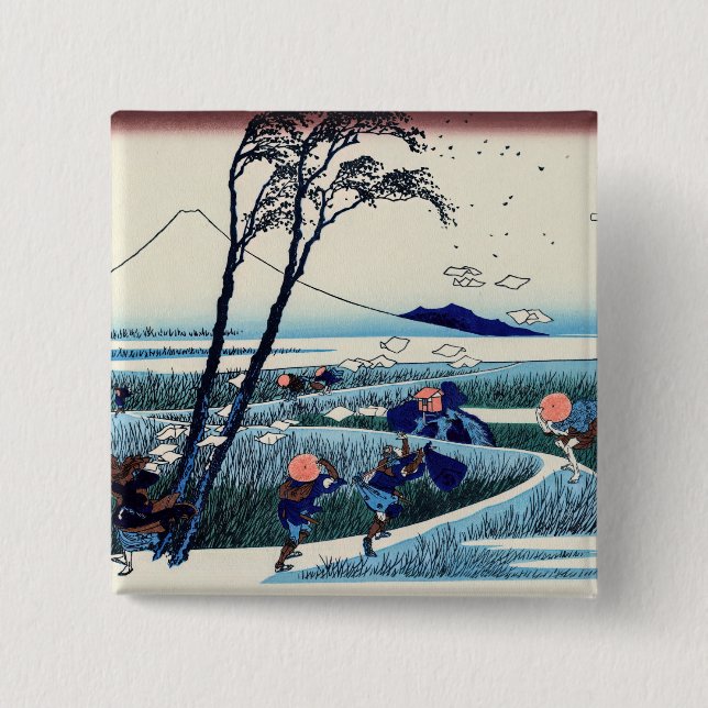 Katsushika Hokusai-Ejiri i Suruga-provinsen Knapp (Framsida)