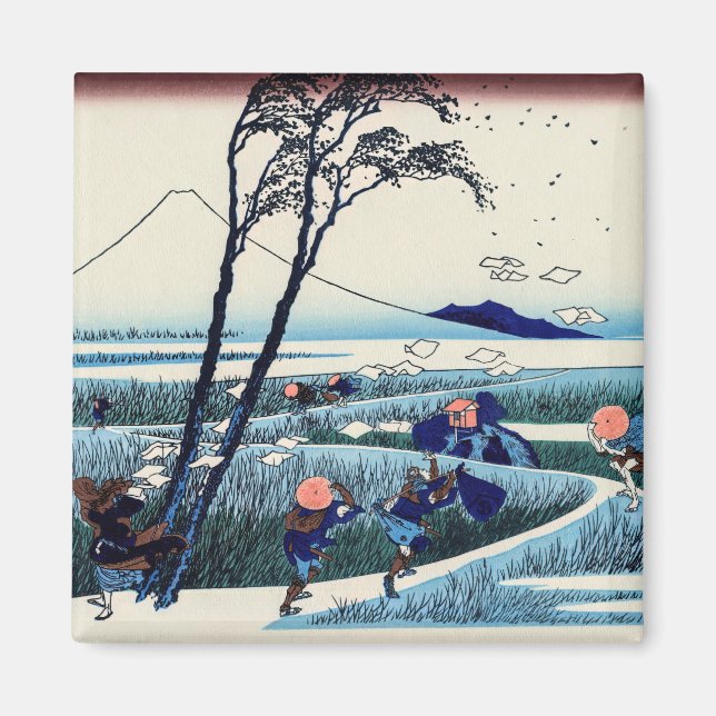 Katsushika Hokusai-Ejiri i Suruga-provinsen Magnet (Framsidan)