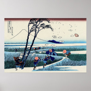 Katsushika Hokusai-Ejiri i Suruga-provinsen Poster