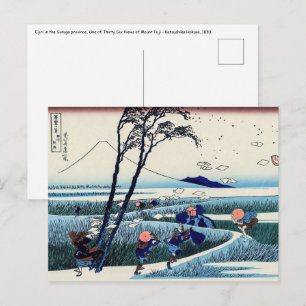 Katsushika Hokusai-Ejiri i Suruga-provinsen Vykort