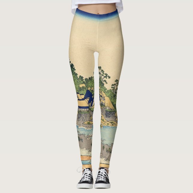 Katsushika Hokusai Enoshima i Sagamiprovinsen Leggings (Framsida)