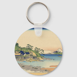 Katsushika Hokusai Enoshima i Sagamiprovinsen Nyckelring