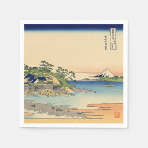 Katsushika Hokusai Enoshima i Sagamiprovinsen Pappersservett