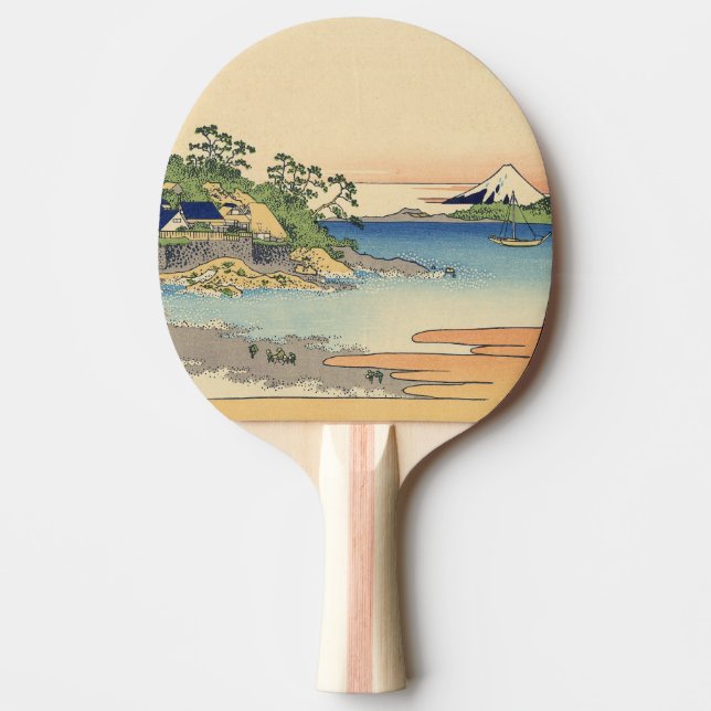 Katsushika Hokusai Enoshima i Sagamiprovinsen Pingisracket (Framsidan)