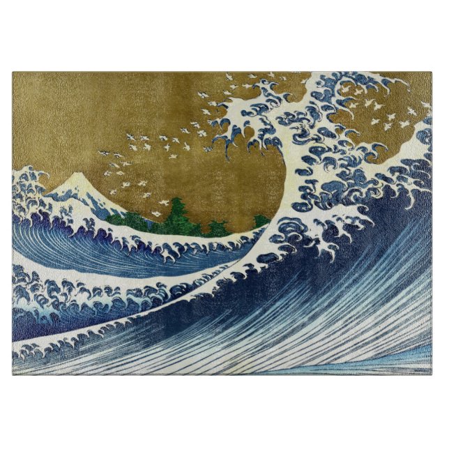 Katsushika Hokusai - Färgad Big Wave (Framsidan)