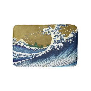 Katsushika Hokusai - Färgad Big Wave Badrumsmatta