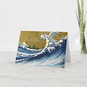 Katsushika Hokusai - Färgad Big Wave Kort