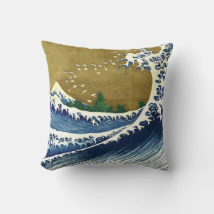 Katsushika Hokusai - Färgad Big Wave Kudde