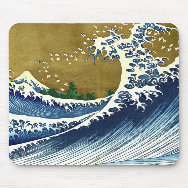 Katsushika Hokusai - Färgad Big Wave Musmatta (Framsidan)