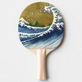 Katsushika Hokusai - Färgad Big Wave Pingisracket