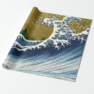 Katsushika Hokusai - Färgad Big Wave Presentpapper