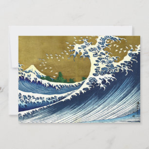 Katsushika Hokusai - Färgad Big Wave Tack Kort