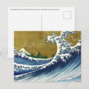 Katsushika Hokusai - Färgad Big Wave Vykort