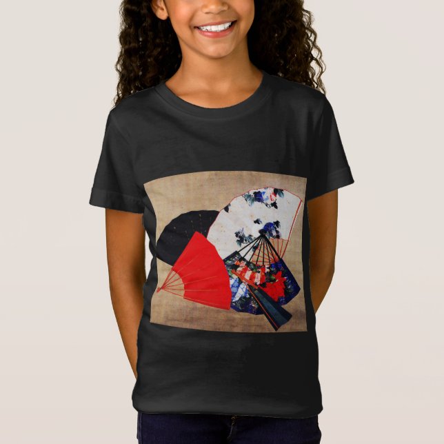 Katsushika Hokusai - Fem fläkt T Shirt (Framsida)