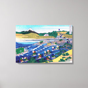 Katsushika Hokusai - Fuji från Kanaya på Tokaido Canvastryck